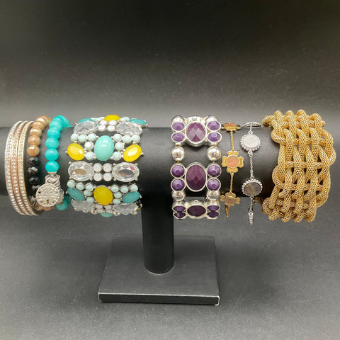Ann Taylor Loft Stella & Dot Costume Jewelry Lot 13 Bracelets Cuffs Bangles