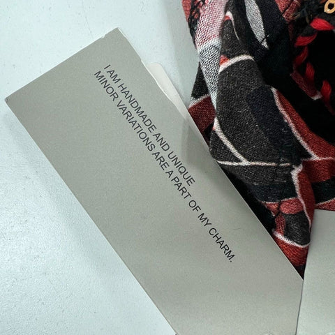 NWT Bl^nk London Red Geometric Sequin Embellished Blouse Top Women's M