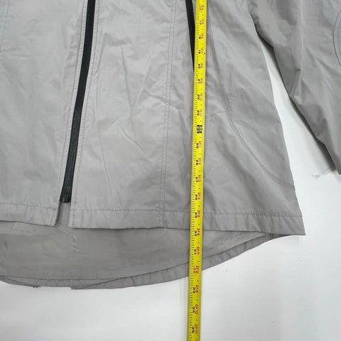 Nautica Women's NWT White Gold Packable Water Resistant Rain Jacket Hooded XL