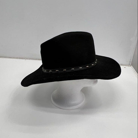 Dallas Hats Black Outlaw 3 Western Cowboy Hat Studded Star Band Size 7
