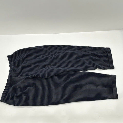 Vintage 90s Ralph Lauren Women's Navy Pinstripe Silk Cuffed Pants NWT Sz 18W