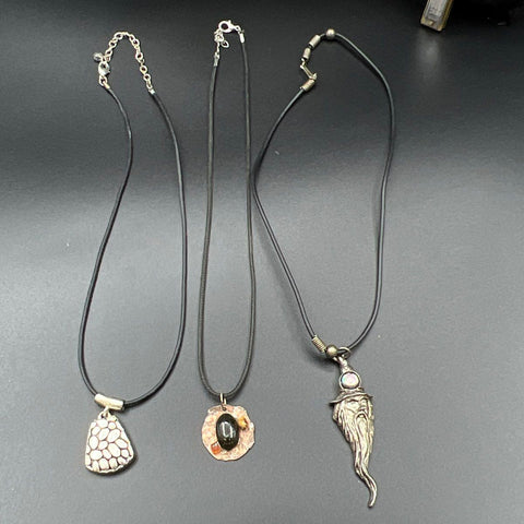 Boho Eclectic Fashion Necklace Lot of 10 Shell Bead Harmonica Wizard Arrowhead
