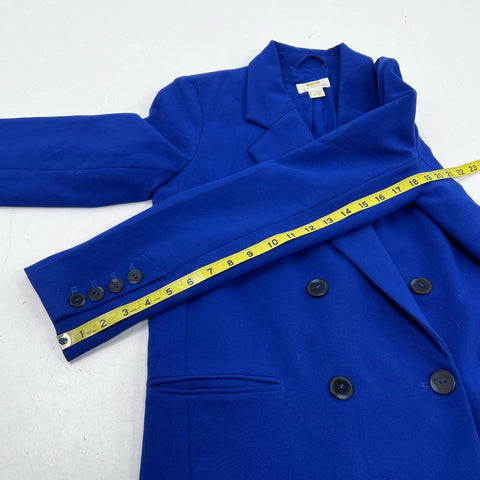 Maeve by Anthropologie Women's Cobalt Blue Double Breasted Blazer Jacket Size 0