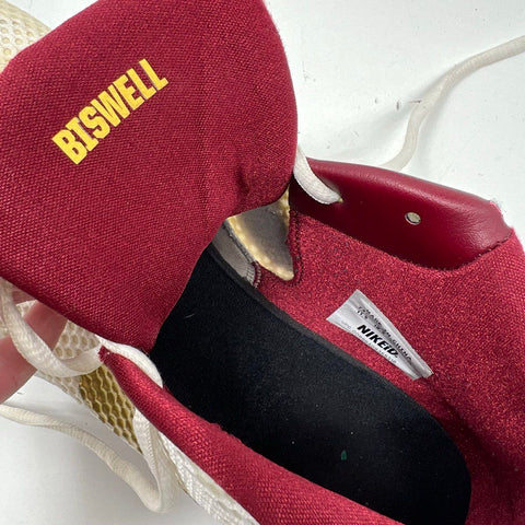 Nike Kyrie 1 iD White Metallic Gold Burgundy Basketball Shoes Size 11.5