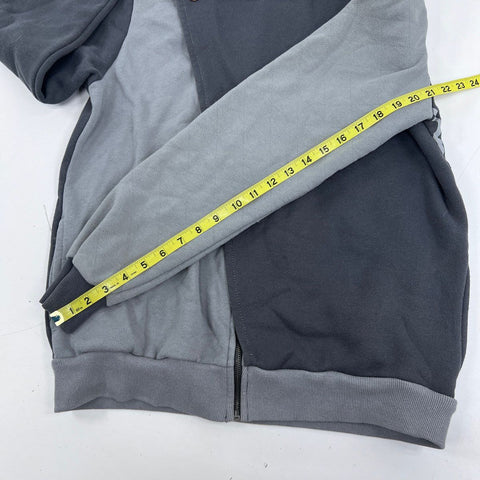 Game of Thrones Men's Gray House Stark Direwolf Asymmetric Zip Hoodie Sz M