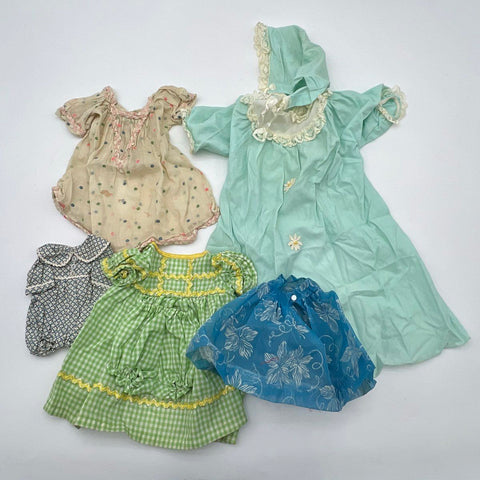 Doll Clothing Lot Vintage Mixed Outfits Dresses Accessories Approximately 35 Pcs