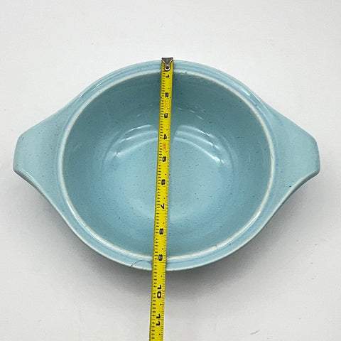 Russel Wright Steubenville American Modern Casserole Dish Lid Seafoam Blue 9"