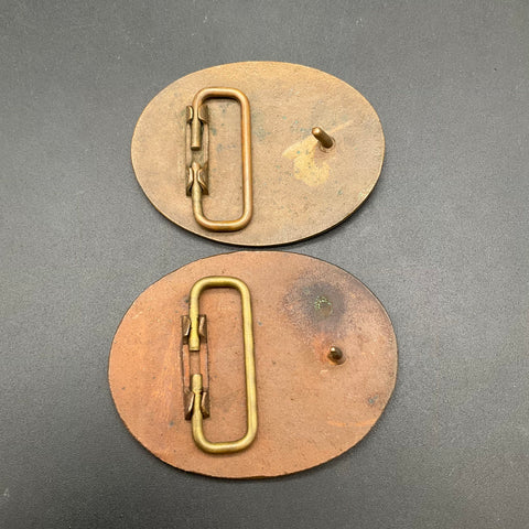 Vintage 1977 1978 Knoxville Nationals Sprint Car Racing Belt Buckles Lot of 2
