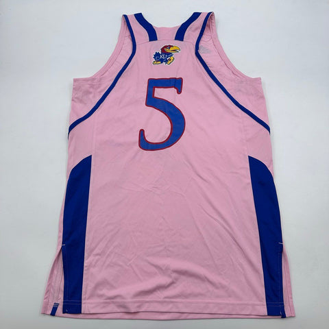 Adidas Women's University of Kansas Jayhawks Basketball Jersey Pink #5 Sz M