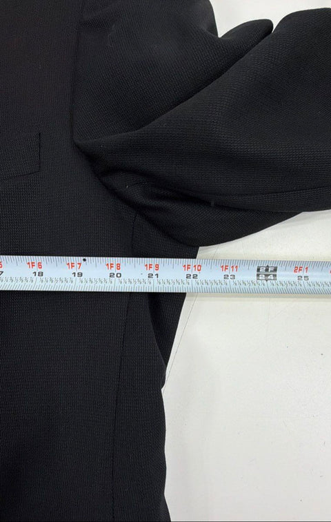 Lot 2 Men's Suit Coats Joseph & Feiss Black Botany 500 Grey Plaid Chest 21-22