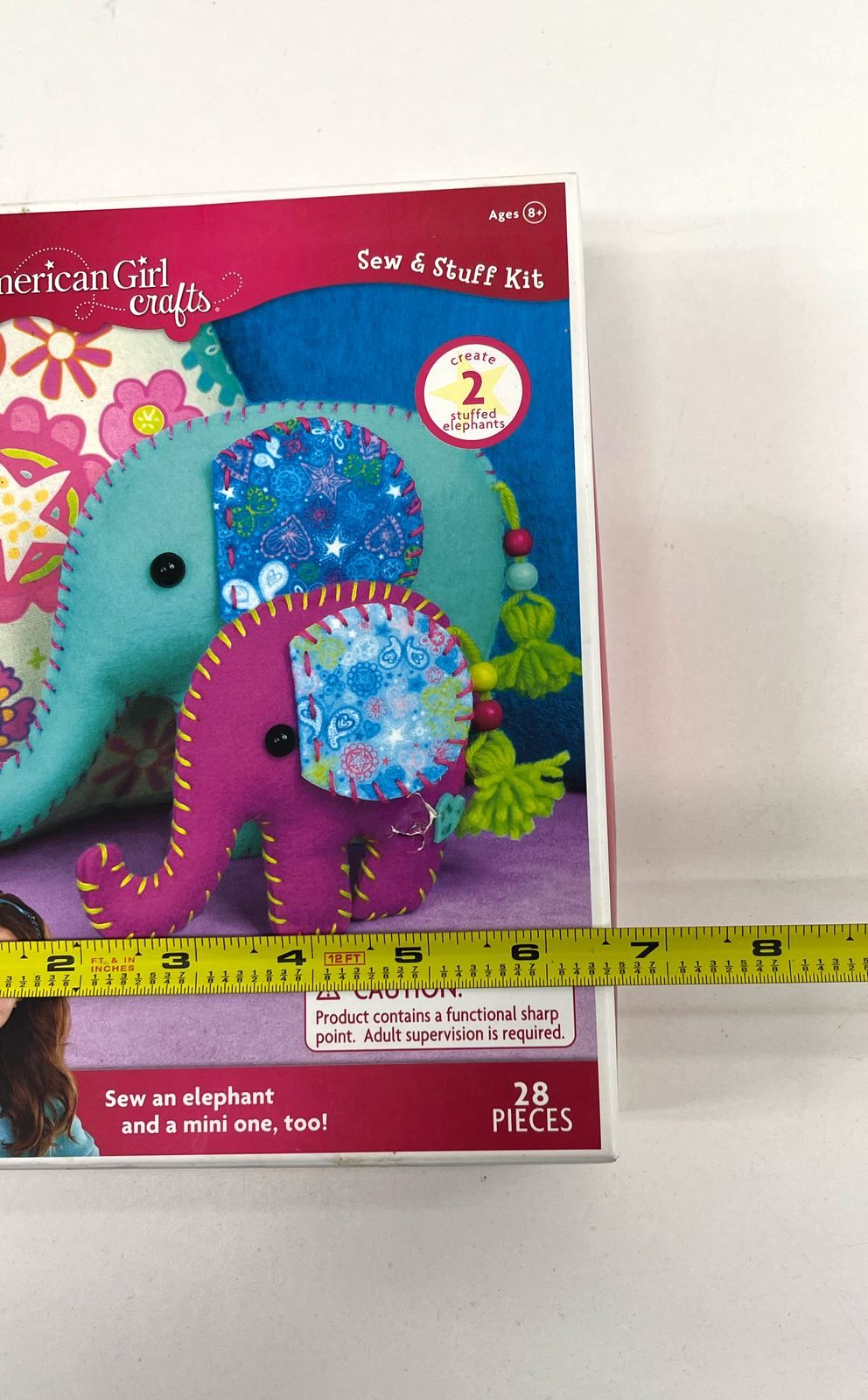 NIB Unopened American Girl Crafts Sew & Stuff Kit Stitched Felt Elephants