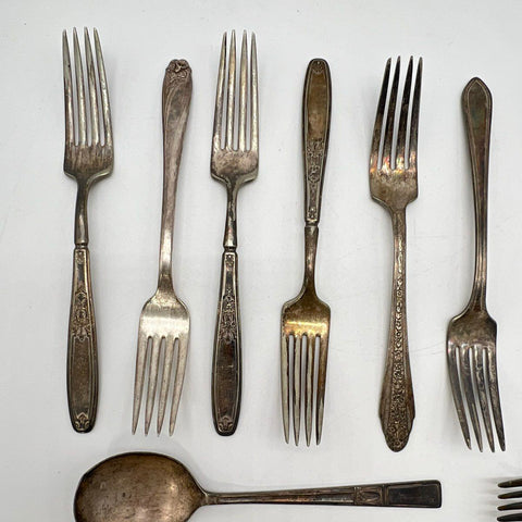 Flatware Lot Rogers Bros Community Oneida Silver Plate 13pc Mixed Vintage