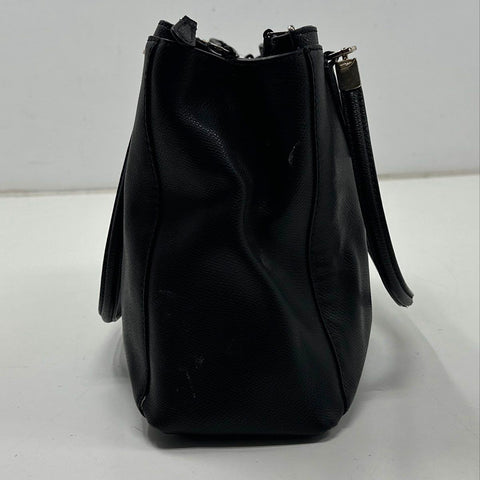 Coach Black Crossgrain Leather Triple Compartment Christie Carryall Tote Bag