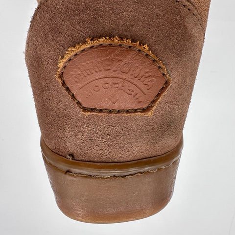 Minnetonka Sheepskin Tall Suede Winter Boots Chestnut Brown Women's Size 8
