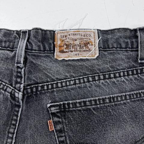 Vintage 90s Levi's 545 Loose Fit Made in USA Jeans Black Orange Tab Sz 42x32