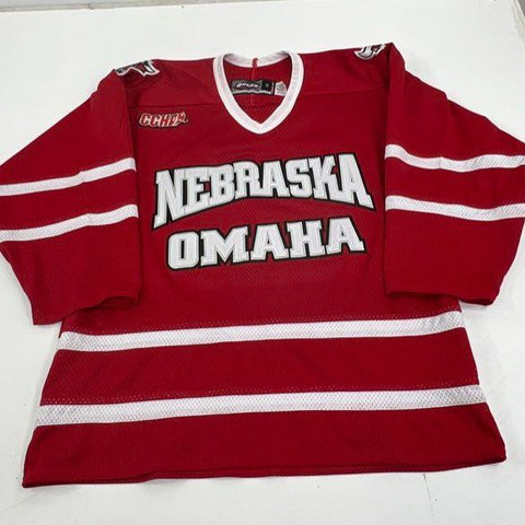 Bakka Nebraska Omaha Mavericks Red Hockey Jersey Mens Size M