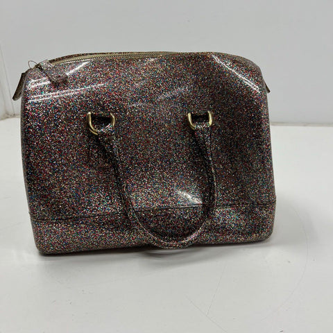 Furla Multicolor Glitter Jelly Candy Bag Y2K Mini Satchel Gold Hardware