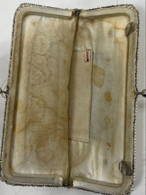 Vintage Mid Century Beaded Sequin Satin Evening Clutch Handbag Lot of 4