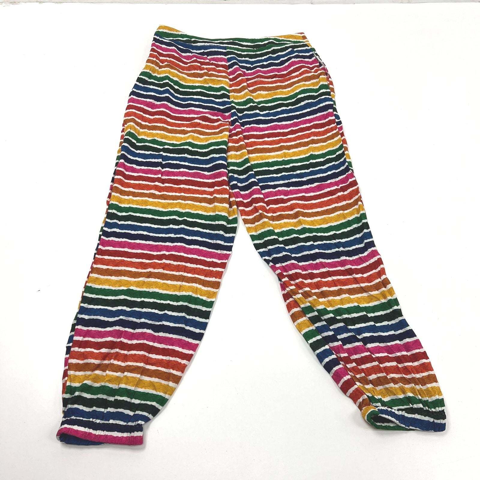 Farm by Anthropologie Rainbow Striped Jogger Pant Women's Medium