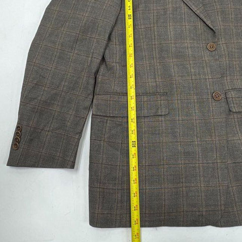 Daniel Cremieux Dillards Men's Brown Plaid Sport Coat Blazer Two Button