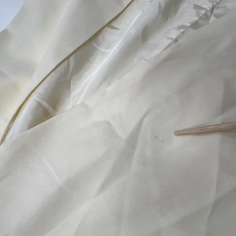 Vintage Y2K Jeffrey & Dara Cream Lattice Back Maxi Evening Gown Dress Womens 8