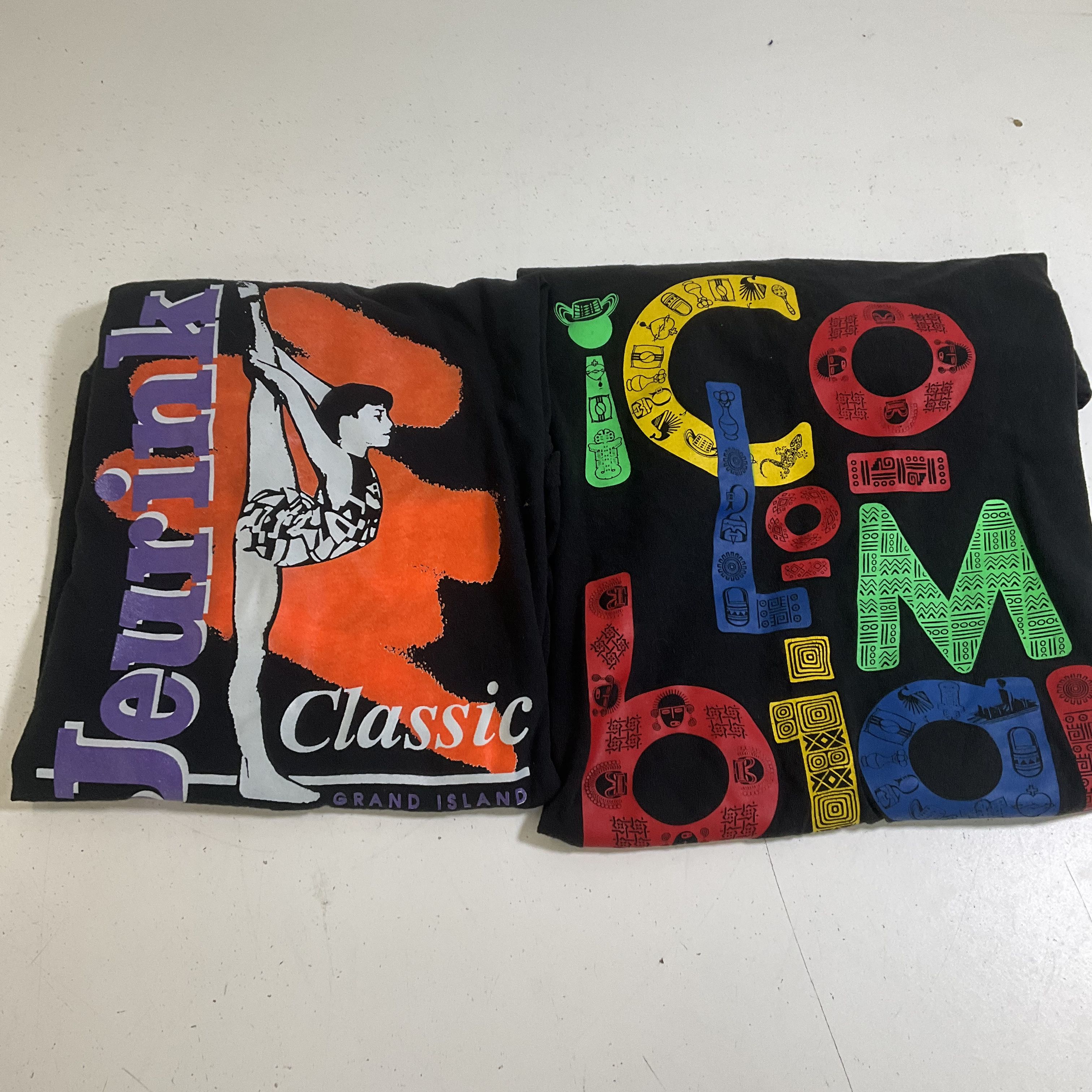 Vintage 80s 90s T-Shirt Lot of 2 Screen Stars Gozalo Jourlink Single Stitch