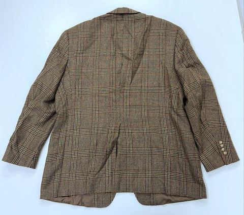 Vintage 90s Tommy Hilfiger Glen Plaid Suit Jacket Sport Coat 46R Made in USA