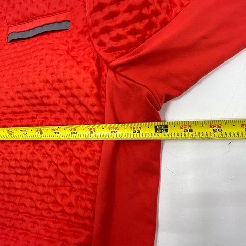 Kappa Men's Red Quilted Bomber Jacket Full Zip Reflective Lightweight Sz XL