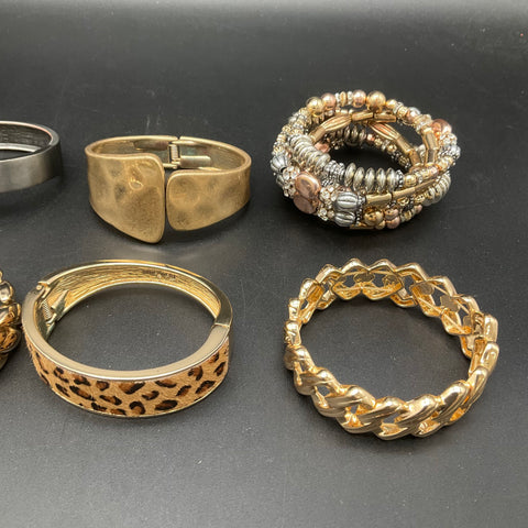 Nine West Vintage & Modern Jewelry Lot of 12 Bracelets Cuffs Bangles Beaded