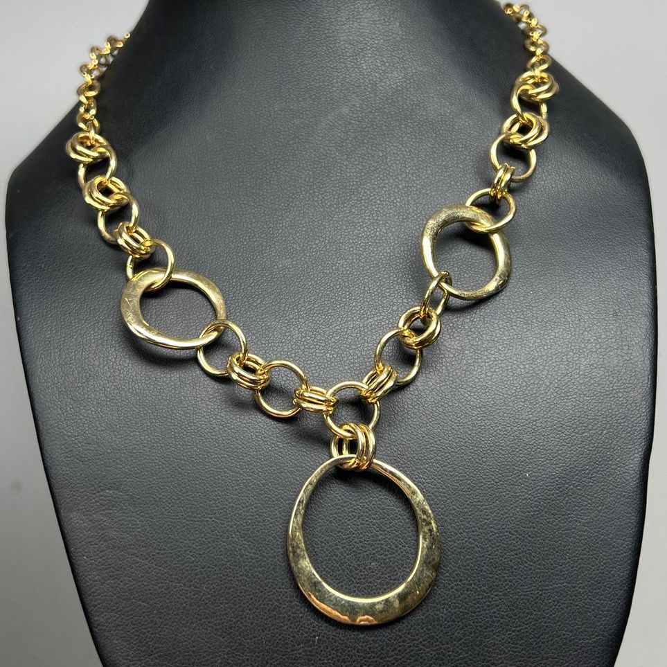 Talbots Gold Tone Link Necklace