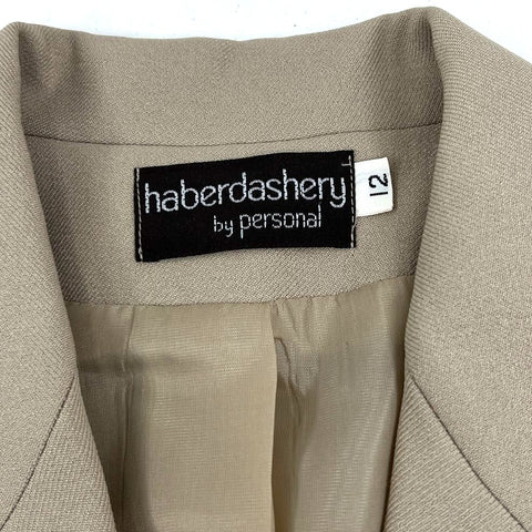 Vintage 80s Haberdashery Jacqueline Ferrar Tan Suit Separates Lot Womens 12