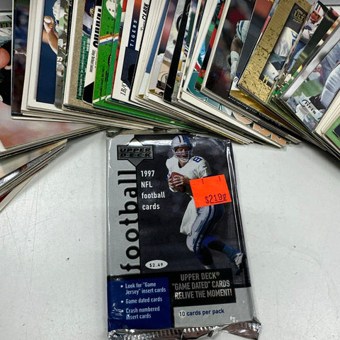 Football & Baseball Card Lot 1980s-90s Topps Upper Deck 3.6 Lbs See Photos