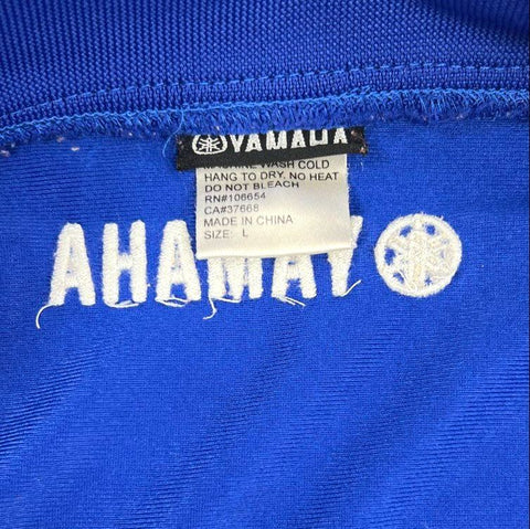 Yamaha Men's Blue White Embroidered Logo Full Zip Track Jacket Sz L