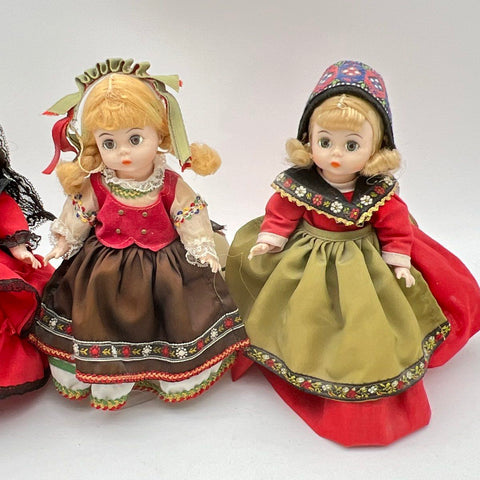 Madame Alexander Doll Lot International Folk Costume 4 Dolls Vintage
