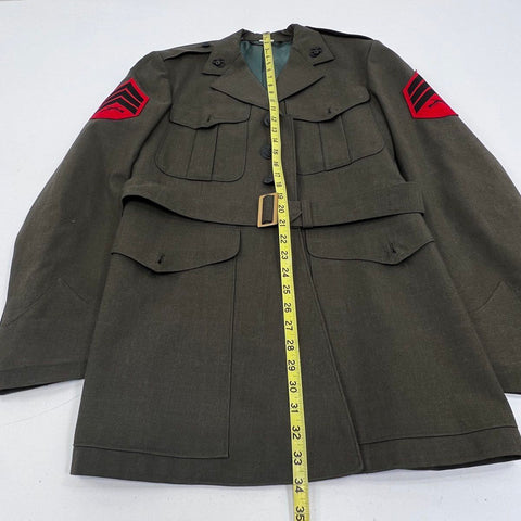 Vintage USMC Service Alpha Dress Jacket Sergeant Rank Insignia Sz 39L