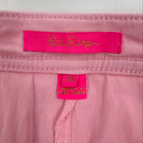 Lilly Pulitzer Women's Pink Mini Skort Stretch Twill A-Line Size 10