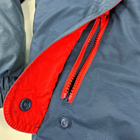 Vintage 90s WearGuard Quilted Lined Workwear Puffer Jacket Navy Blue Sz L