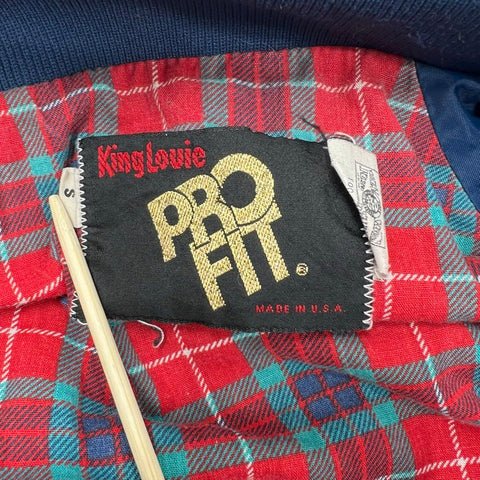 Vintage 80s Union Pacific Railroad Bomber Jacket Flannel Lined USA Made Sz S