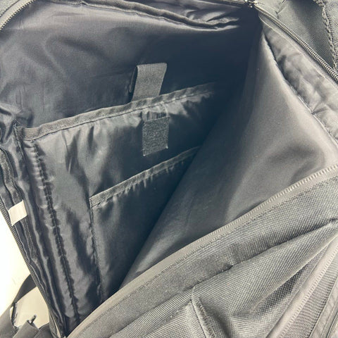 Jack Abrahams Black Canvas Laptop Travel Backpack Multi Pocket USB Port