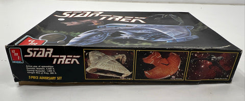 AMT Ertl Star Trek 3 Piece Adversary Set 1989 Model Kit Romulan Klingon Ferengi