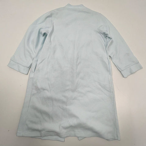 Miss Elaine Women's Robe Duster Lot of 2 Pink Blue Waffle Knit Embroidered M