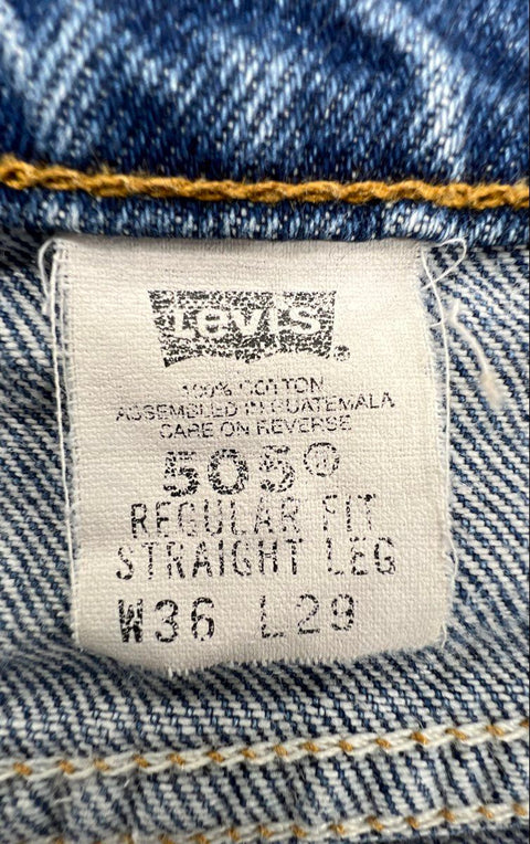 Vintage 90s Levi's Men's 505 Orange Tab Regular Fit Straight Leg Jeans 36x29