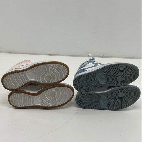 Lot of 2 Nike Air Jordan 1 High & Dunk High Up Sneakers Womens Size 7.5