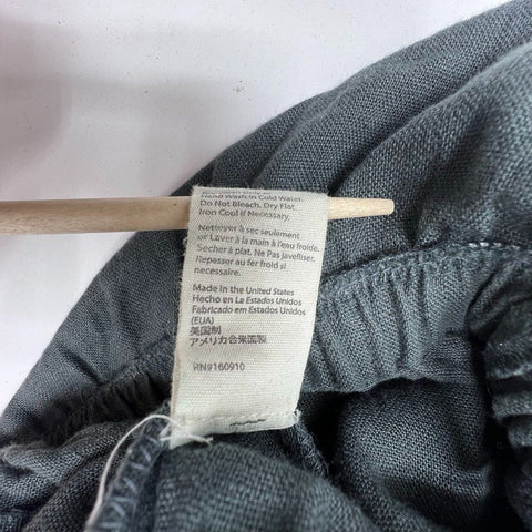 Back Beat Co Womens Gray Linen Cargo Wide Leg Jumpsuit Size M