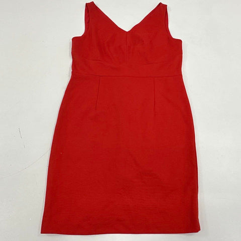 Premise Women's Adelphi Sheath Dress Matte Red Sleeveless V-Neck NWT Size 10