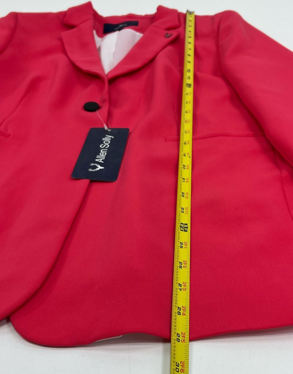 NWT Women's Allen Solly Salmon Pink Blazer Suit Jacket with Pin - Size XL