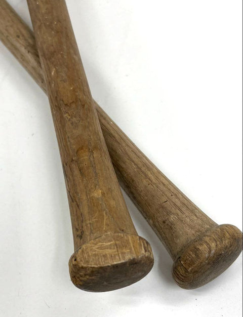 Vintage Louisville Slugger 180 Baseball Bat Lot of 2 Wooden Hillerich Bradsby