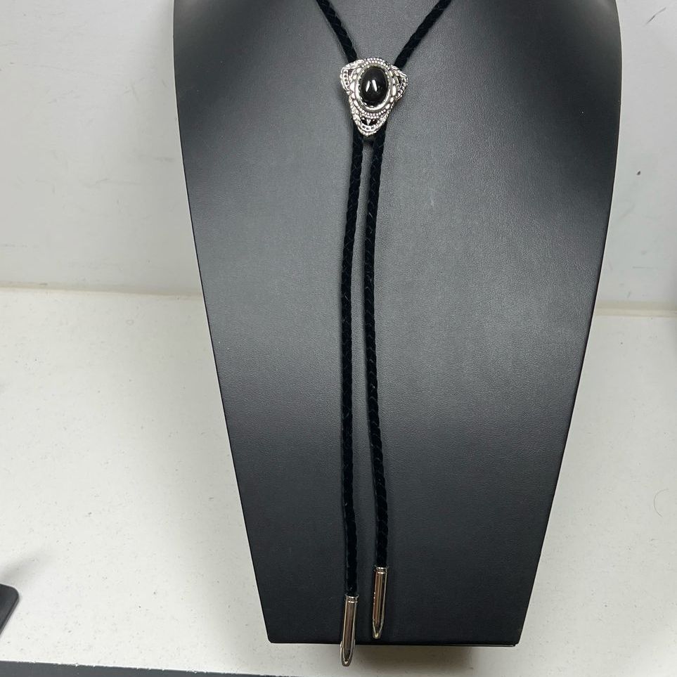 Rocky Mountain Western Black Stone Bolo Tie