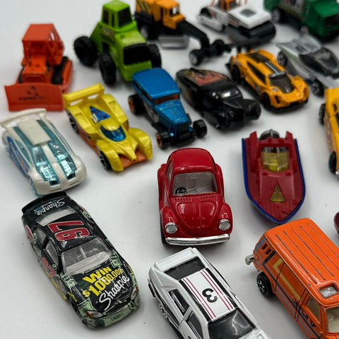 Hot Wheels Diecast Vehicle Lot Approximately 45 Cars NASCAR Tonka Matchbox