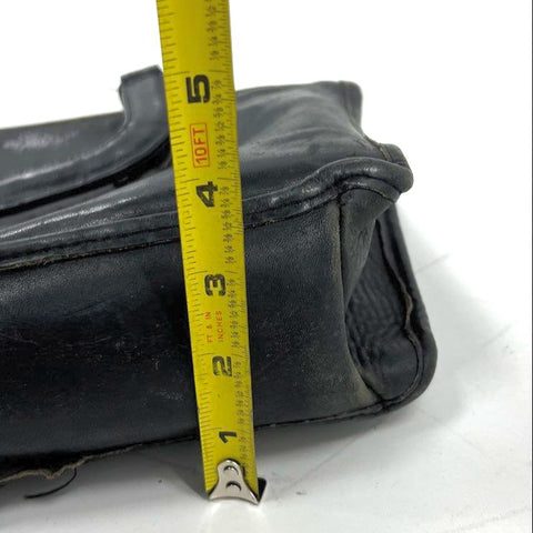 Vintage 80s Coach 9315 Black Leather Small Brief Bag Top Handle Satchel Handbag